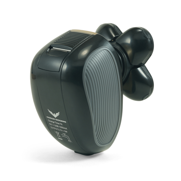 Ergonomic men's rotary electric shaver ensures a precise, irritation-free close shave for sensitive skin.