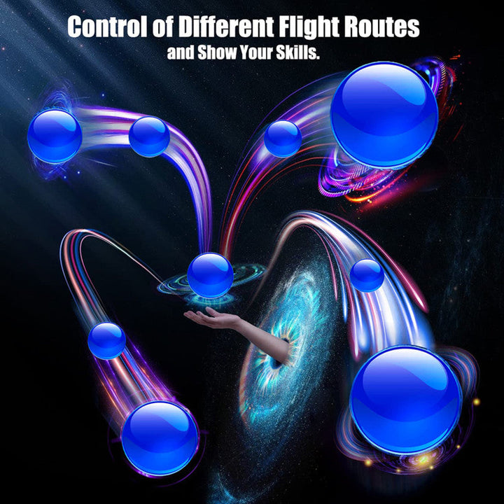 Interactive LED flying magic boomerang ball toy, a glow-in-the-dark kids' gift for exhilarating play.