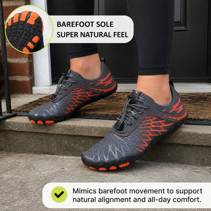 Natural walking women's shoes with a wide toe box & flexible sole.