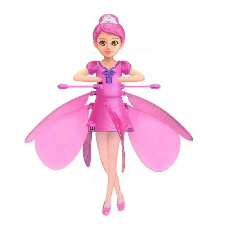 Experience magic with this interactive flying doll, featuring LED lights & gesture control for kids' delight.