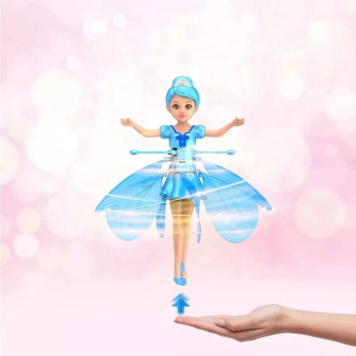 Exciting outdoor play with a magical flying doll, shining bright with LED lights & gesture control for kids.