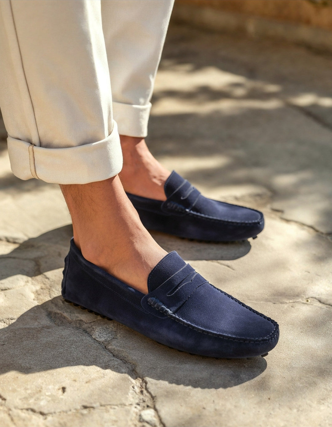 Stylish men's slip-on loafers with a comfortable suede-effect finish for everyday wear.