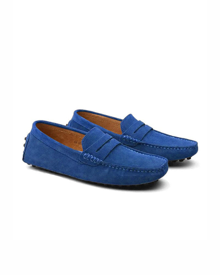 Easy wear men's slip-on loafers, featuring a chic suede-effect design for ultimate style.
