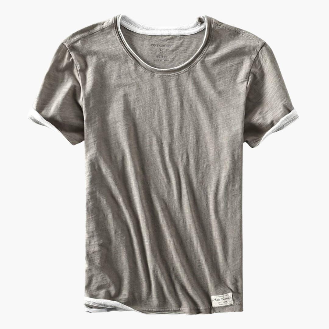Men's classic ringer t-shirt with contrast trim for effortless style & comfort, a perfect everyday casual tee.