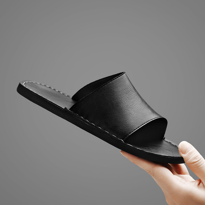 Effortless men's single band slide sandals, perfect for summer fashion & comfort.