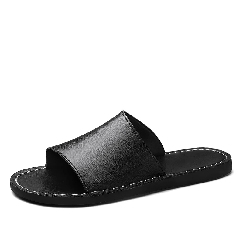 Modern classic men's single band slide sandals, combining style and effortless comfort.