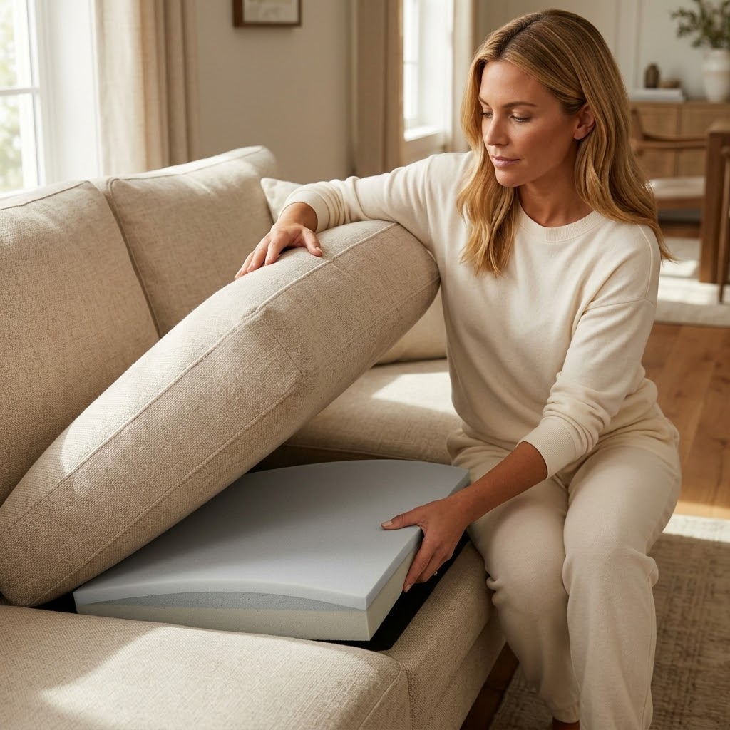 Restore comfort with a sofa cushion firming pad, an essential furniture repair accessory for sagging seats.