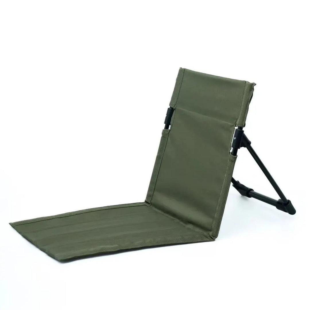Durable unisex foldable outdoor chair, compact design for beach, travel, and picnic seating.