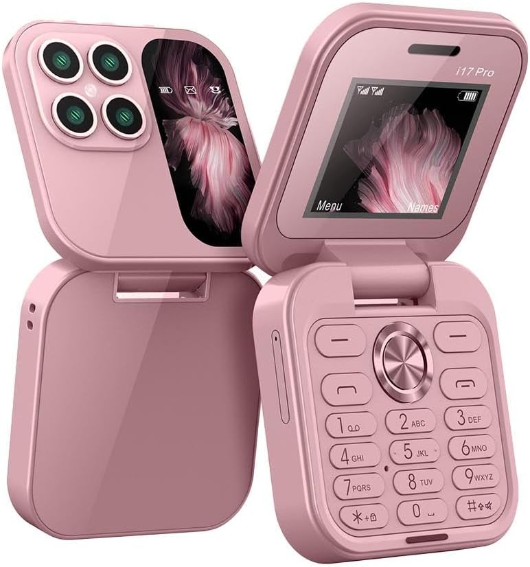 Travel essential dual SIM mini phone. Unlocked and foldable, ideal for international trips.