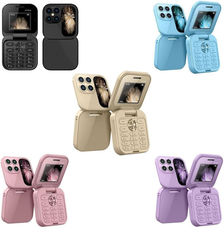 Dual SIM unlocked foldable mini mobile phone. Portable travel essential and reliable backup.