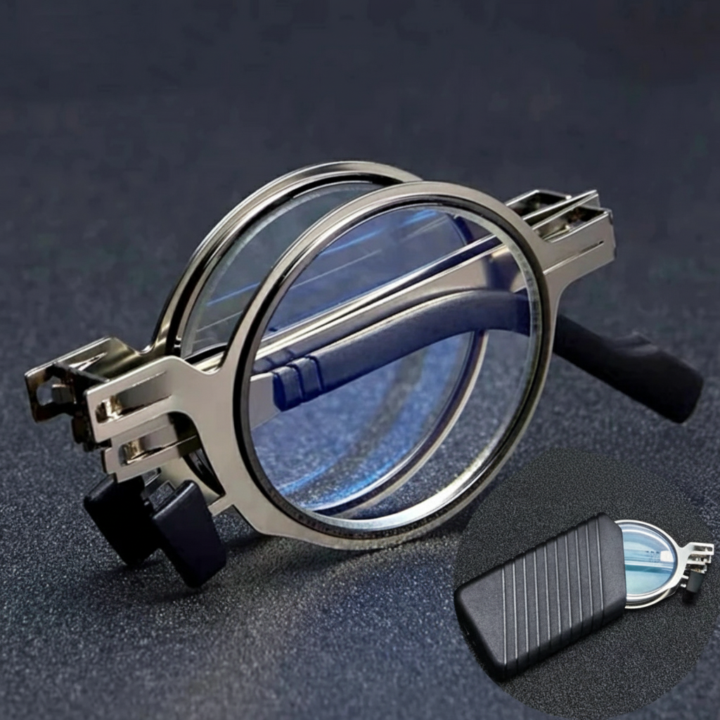 Unisex foldable readers, perfect for on-the-go vision aid and easy portability.