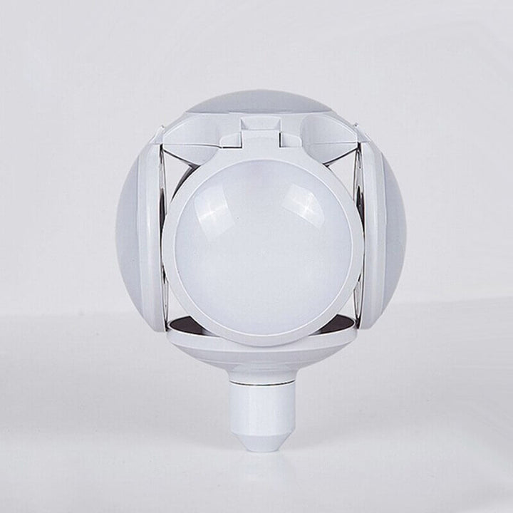 Foldable solar LED bulb for camping & hiking. Portable outdoor emergency light. USB rechargeable lantern.