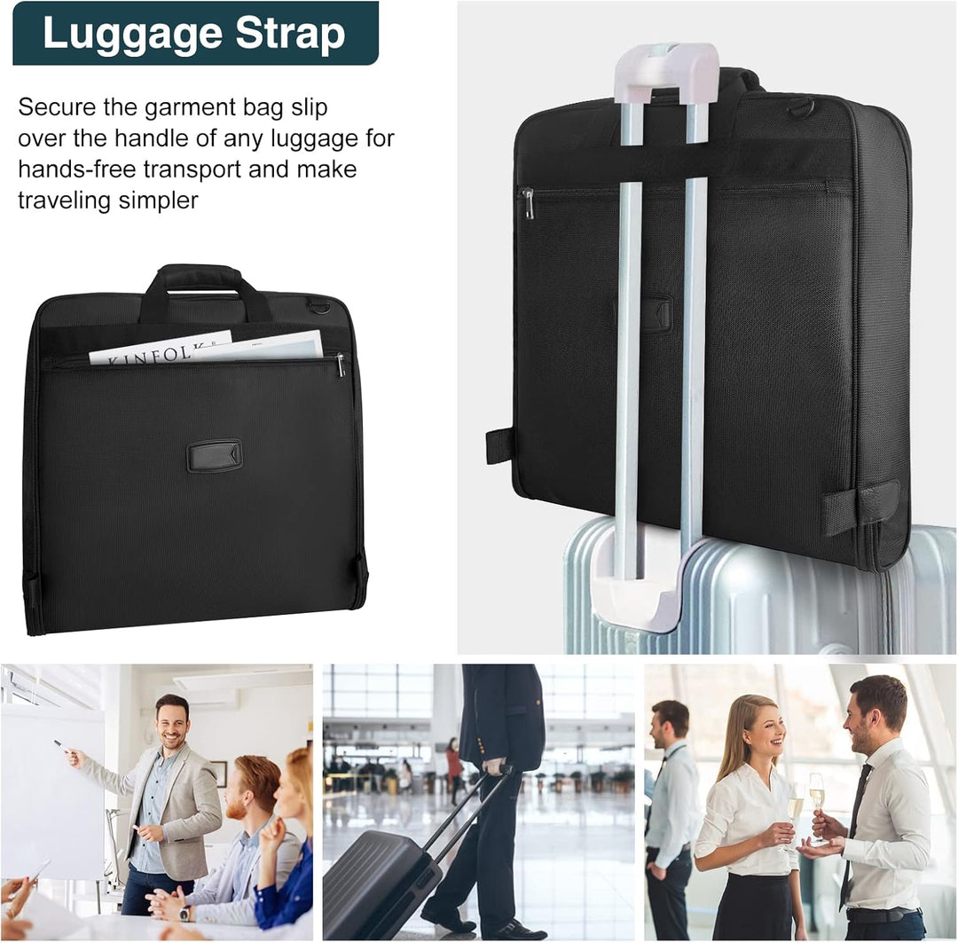 Waterproof carry-on suit carrier, a must-have travel essential for organized luggage.