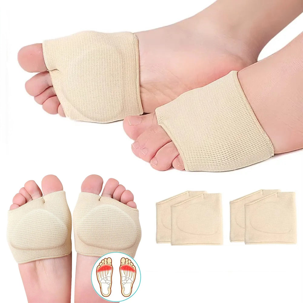 Unisex forefoot insoles for metatarsalgia & bunion pain relief, providing cushioning & shock absorption for all-day comfort.