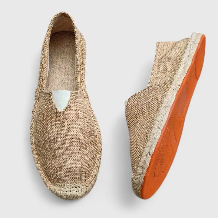 Lightweight women's orthopedic espadrille flats, perfect slip-ons for comfortable summer casual wear.