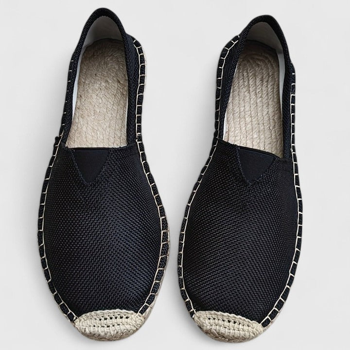 Orthopedic women's espadrille slip-ons, lightweight & supportive for all-day summer comfort.
