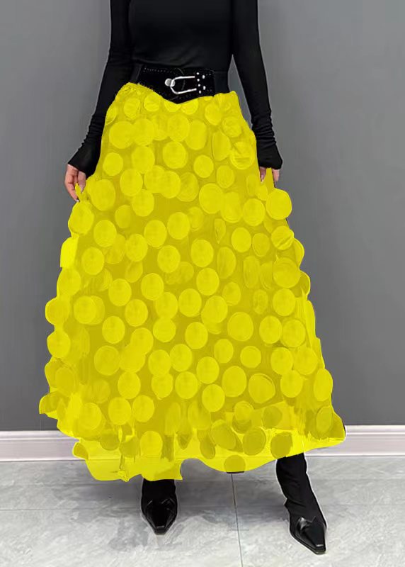 Party-ready textured polka dot midi skirt, an effortless choice for women's events.