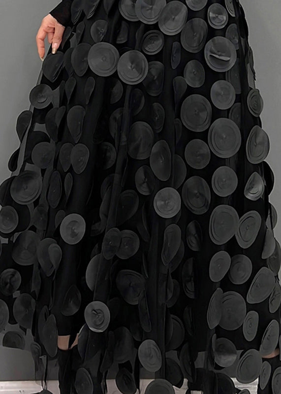 High-waist textured polka dot midi skirt, a chic party skirt for women.