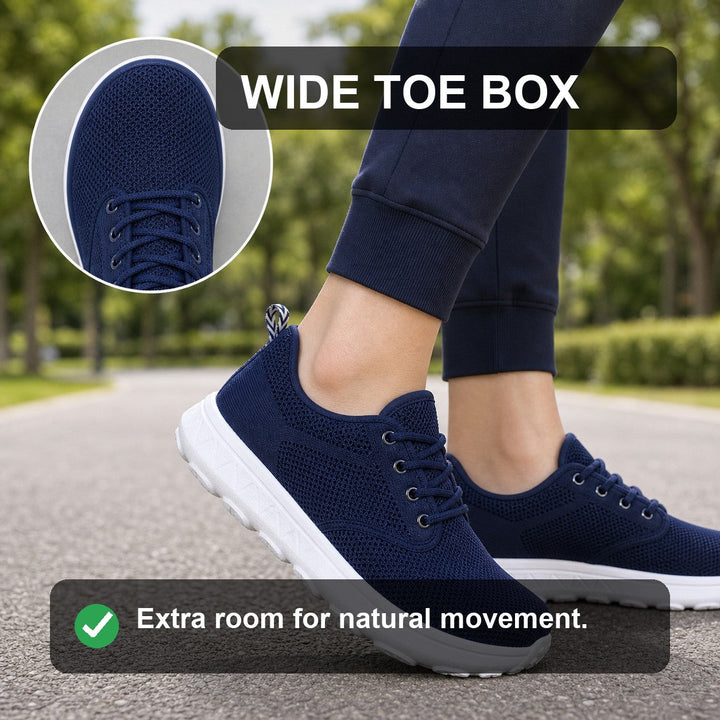 Modern women's comfort shoes, wide toe for walking and casual errands.
