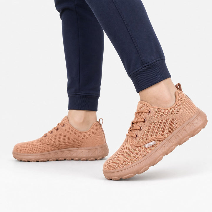Women's supportive wide toe athletic shoes, built for comfortable walking.