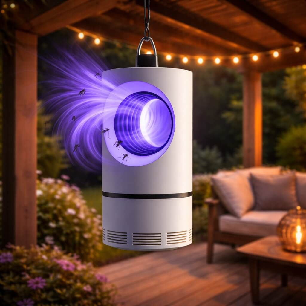 Indoor & outdoor UV mosquito lamp & insect trap. Silent, chemical-free pest control for home, patio & garden.