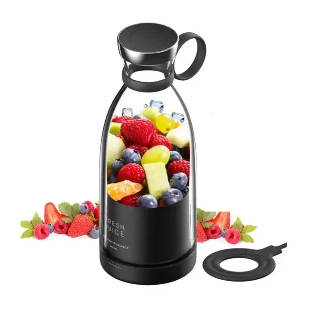 Stylish portable blender for fresh smoothies. Embrace a healthy lifestyle with this mini fruit blender.