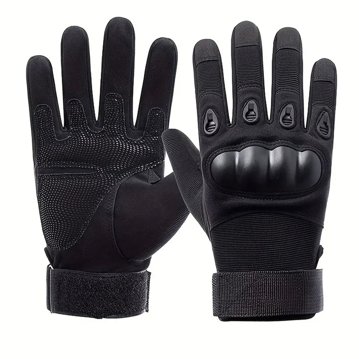 Heavy-duty full finger tactical gloves with enhanced grip for shooting, cycling, and demanding outdoor work.