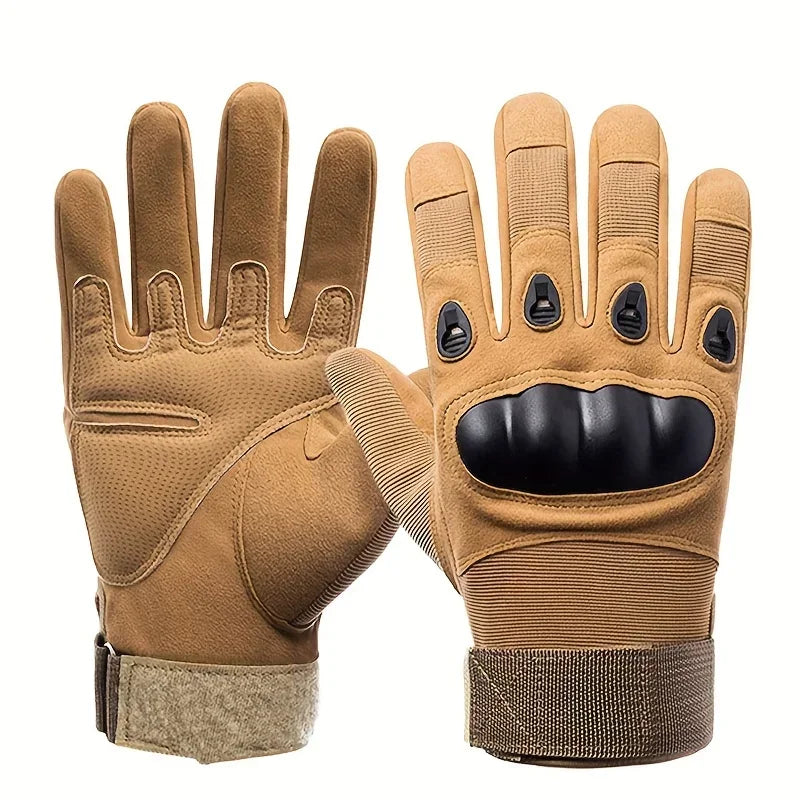 Versatile unisex full finger tactical gloves for outdoor activities, offering durable protection & superior grip.