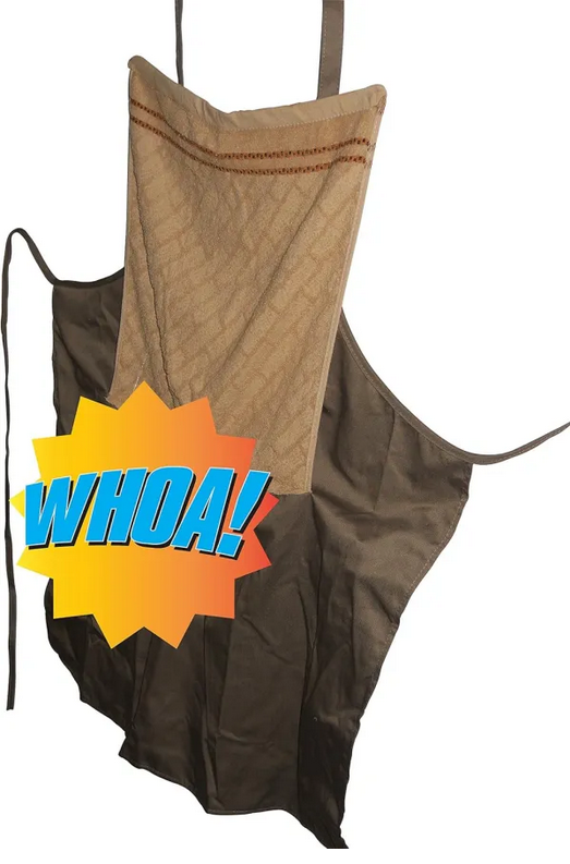 Unisex humorous cooking apron, an ideal novelty gift for cooks & grill masters. Fun kitchen accessory.