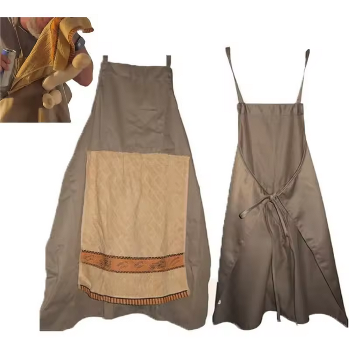 Novelty funny cooking apron for unisex wear, bringing humor to any kitchen or BBQ party. Unique gift idea.