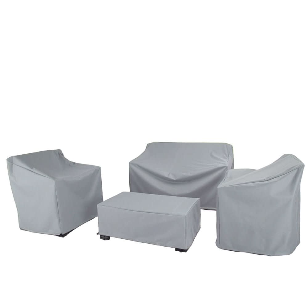 Durable patio furniture cover, protects outdoor tables & chairs from rain, sun, snow.