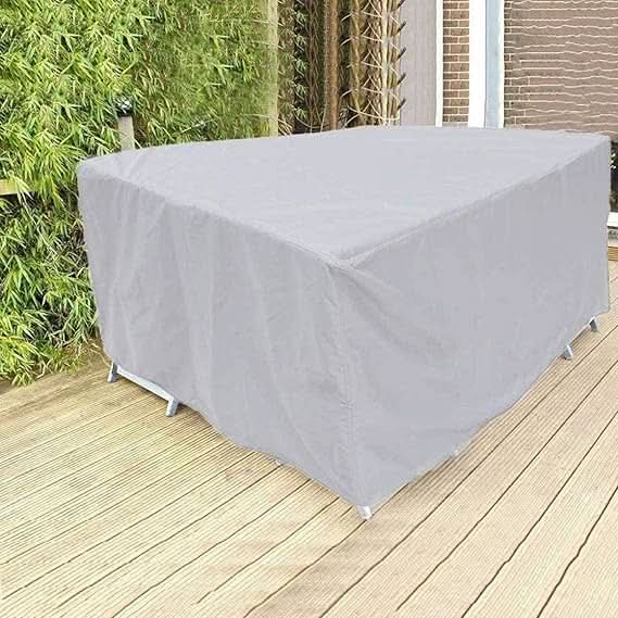 Outdoor patio cover: waterproof & UV resistant for protecting tables, chairs, and sofas.