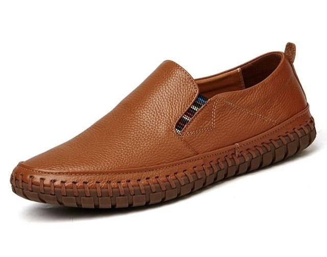 Stylish men's slip-on loafers with stitched detail, perfect for casual daily wear and ultimate comfort.