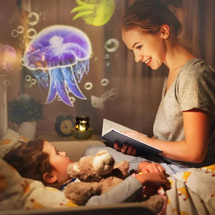 Elegant galaxy projector for adults, offering relaxing mood lighting and a beautiful starry room decor.