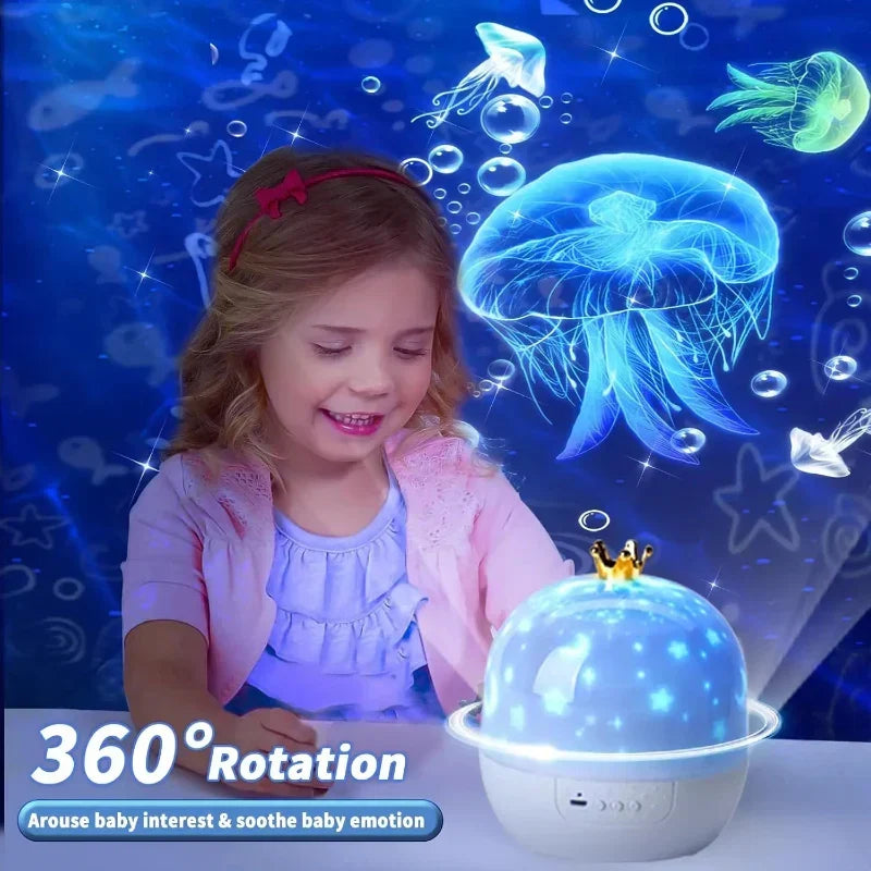 Mesmerizing rotating galaxy projector transforming any room into a starry night sky, great for decor.