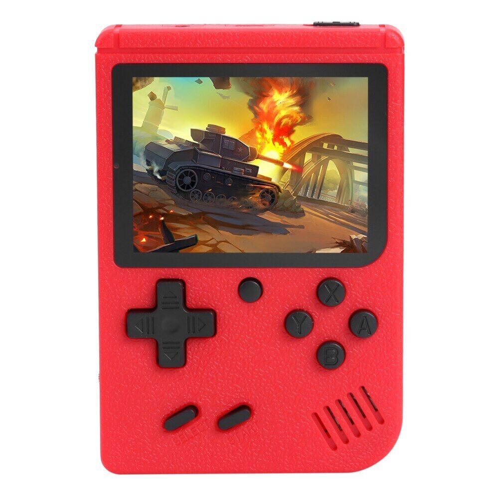 Ergonomic portable retro game player highlighting its classic buttons and controls for authentic nostalgic gaming.