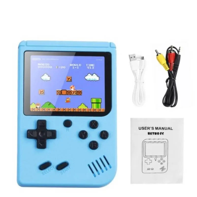 Unisex Retro Gaming Console with 500 classic games, a portable handheld device for nostalgic entertainment & kids' fun.