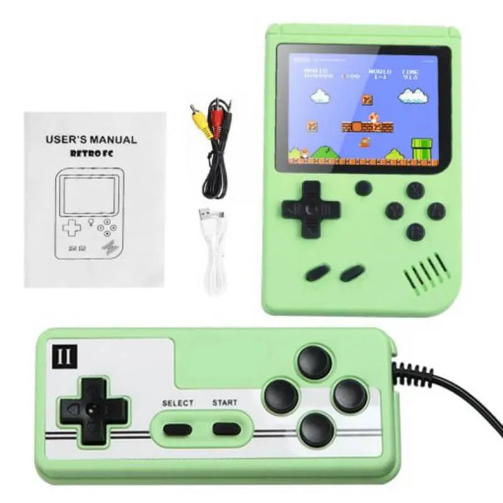 Portable Retro Handheld Gaming Console, preloaded with 500 classic games for travel entertainment and nostalgic play.