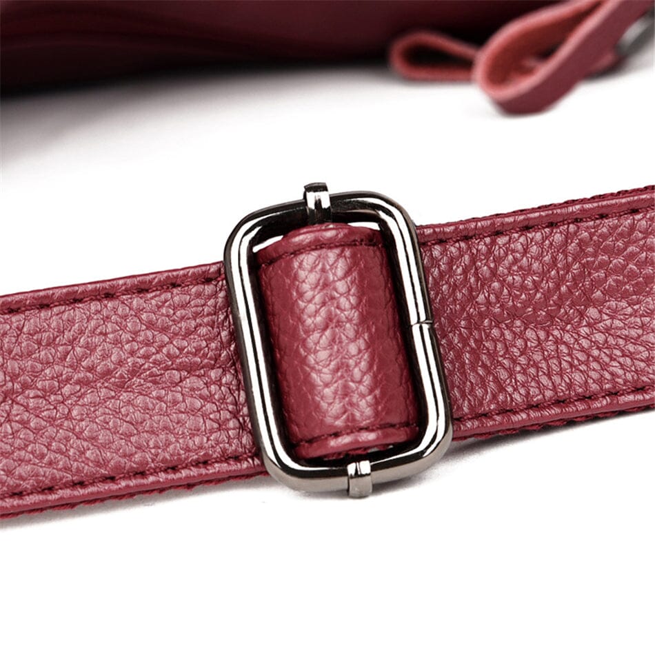 Timeless elegant genuine leather women's handbag. Luxury fashion shoulder bag, a chic accessory.