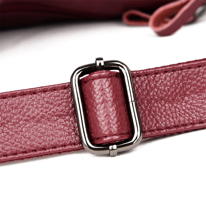 Timeless elegant genuine leather women's handbag. Luxury fashion shoulder bag, a chic accessory.
