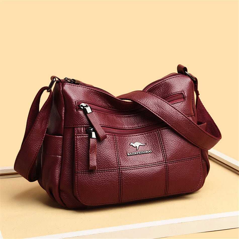 Luxury genuine leather women's handbag. Elegant shoulder bag, a must-have fashion accessory.
