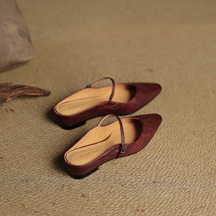 Premium genuine leather mules for women, luxurious comfort and style