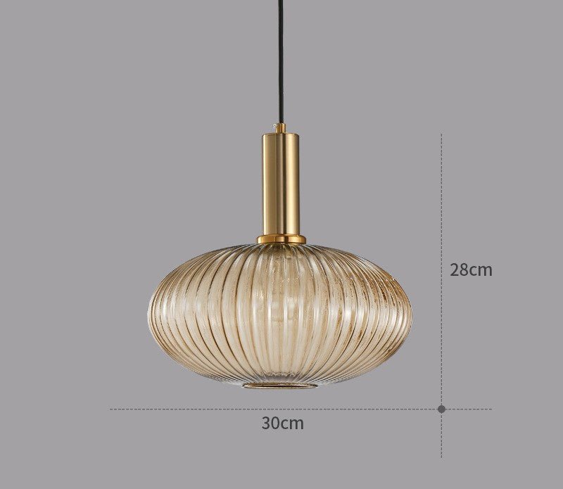 Interior lighting retro pendant, showcasing beautiful glass artistry.