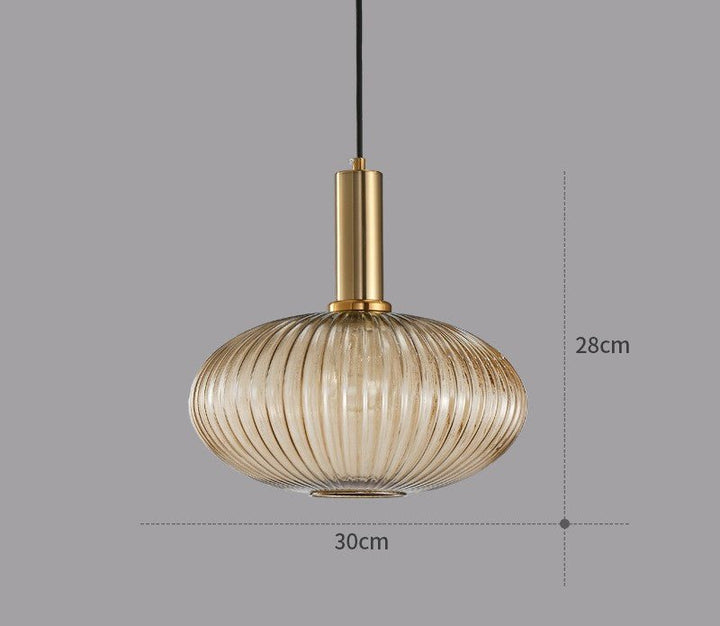 Interior lighting retro pendant, showcasing beautiful glass artistry.