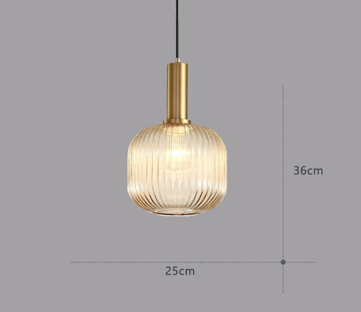 Elegant colored glass pendant light fixture for modern retro homes.