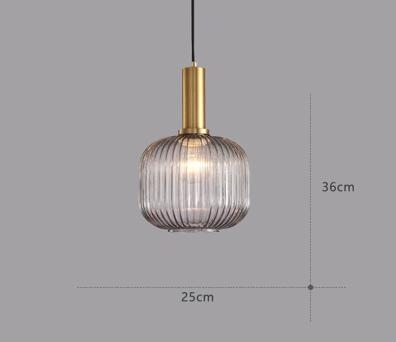 Retro style decorative glass lamp, ideal for home accent lighting.