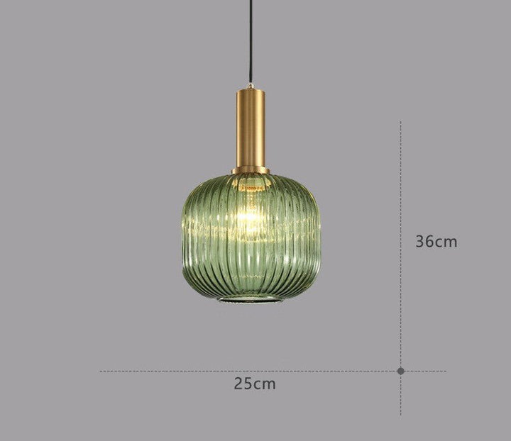 Decorative glass lamp for vintage interior lighting, close-up view.