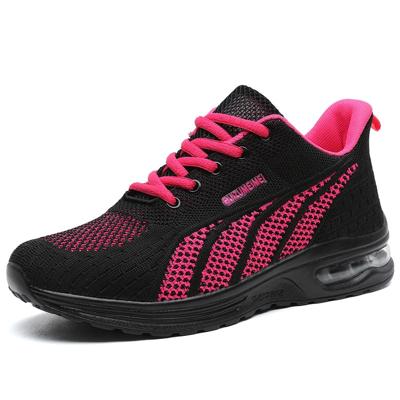 Stylish women's athletic trainers, GlideMotion, with supportive cushioned heel, perfect for running, walking & daily wear.