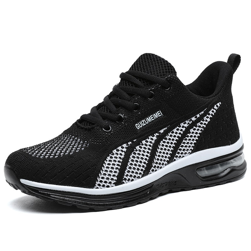 Ergonomic women's running sneakers, GlideMotion Run, with cushioned heel for orthopedic comfort and daily support.