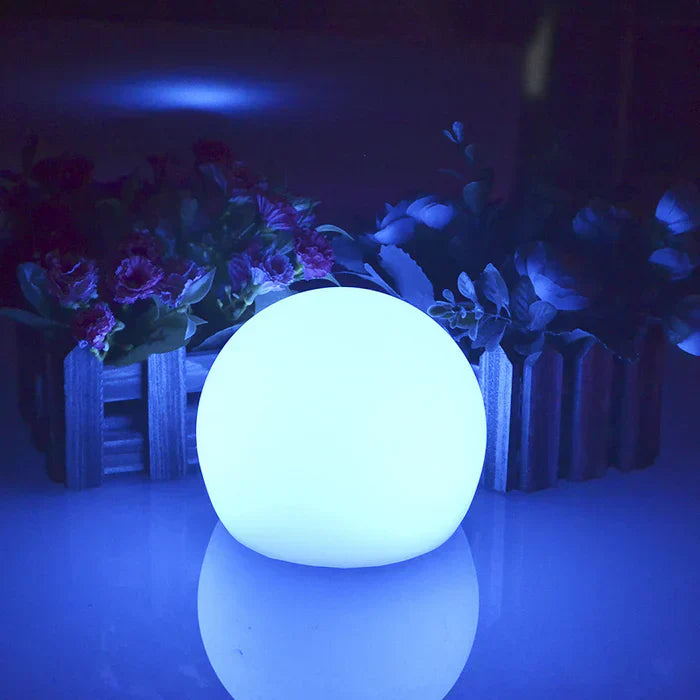 Waterproof GlowSphere garden light enhancing outdoor patio space